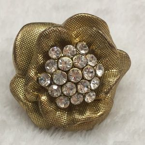 VINTAGE COSTUME ROSE ADJUSTABLE RING